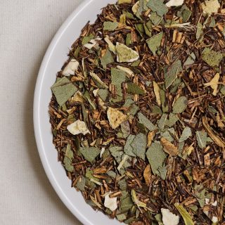 Rooibos Pomarańcza - Eukaliptus na talerzyku.