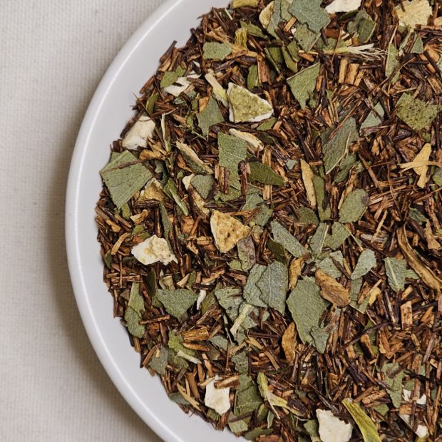 Rooibos Pomarańcza - Eukaliptus na talerzyku.