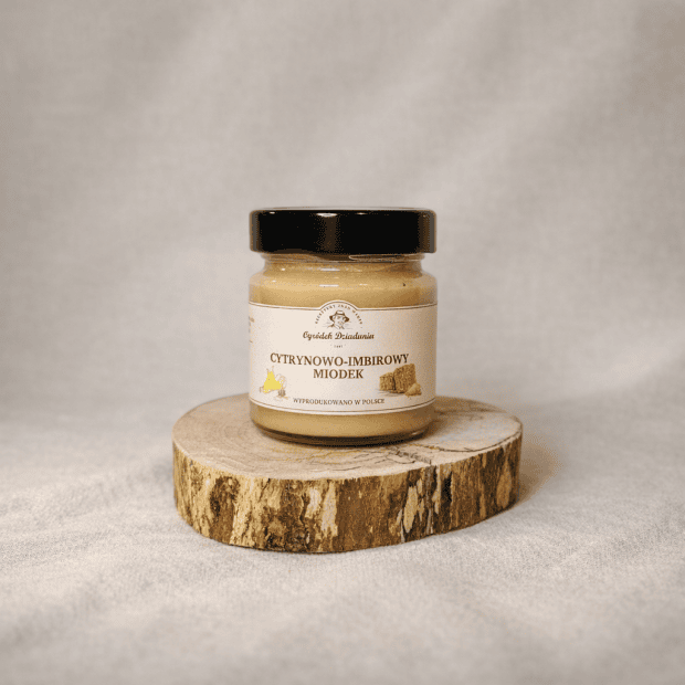 Miód imbirowo-cytrynowy w słoiku 250 g.