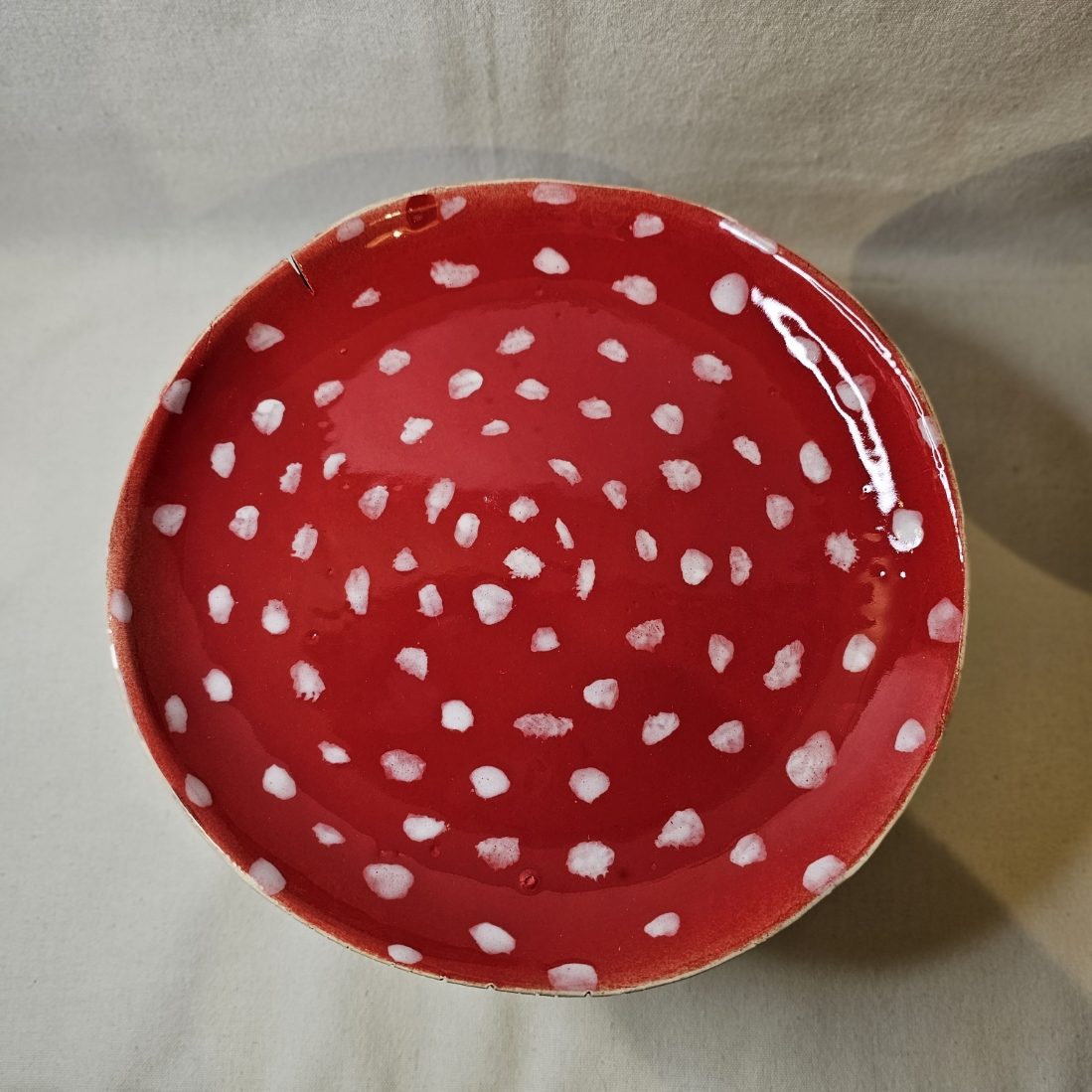 Widok z góry na paterę Muchomor